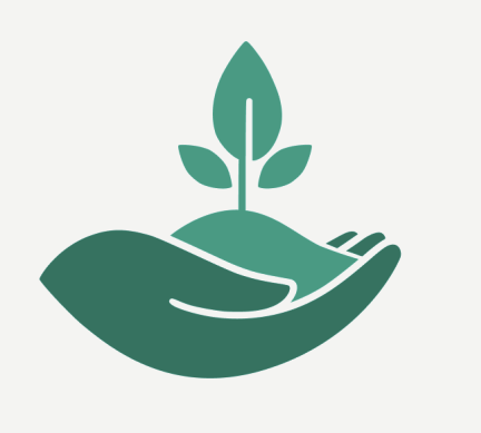 Hands with a plant growing in them