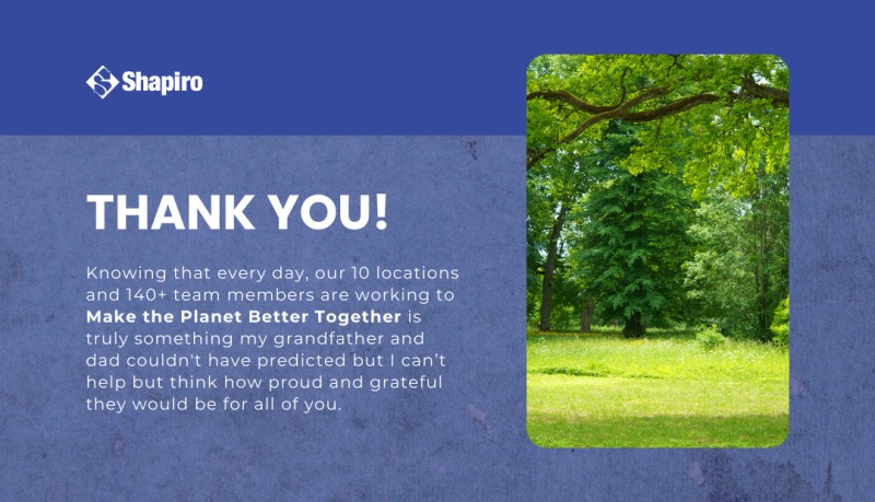 Thank you graphic with image of a tree