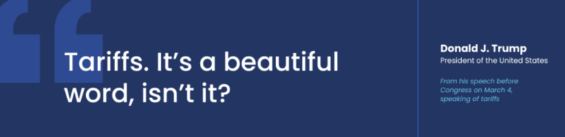Pull quote from Donald Trump, President of the United States.